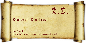 Keszei Dorina névjegykártya